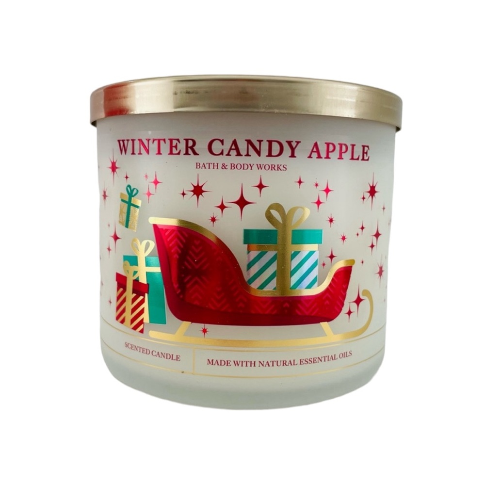 Winter Candy Apple Candle